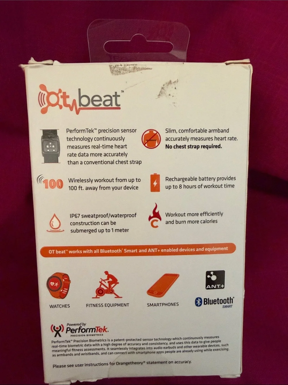 Orange Theory “Otbeat” Armband Heart Rate Monitor